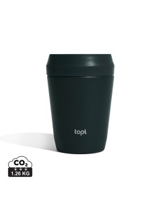 Bicchiere Topl in rAcciaio con tappo 360 brevettato 235ml