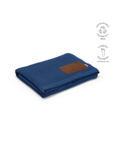 Coperta Giotto in cotone riciclato 200gsm. Patch personalizzabile