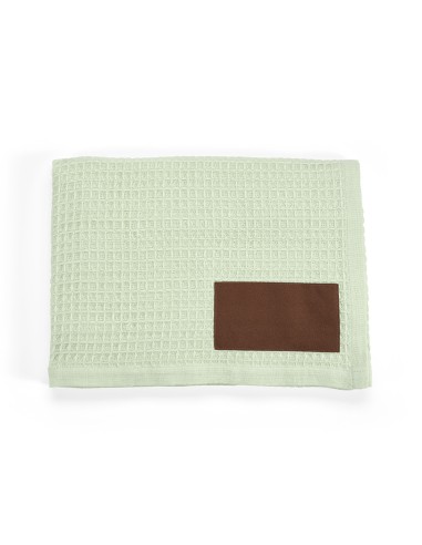 Coperta Giotto in cotone riciclato 200gsm. Patch personalizzabile