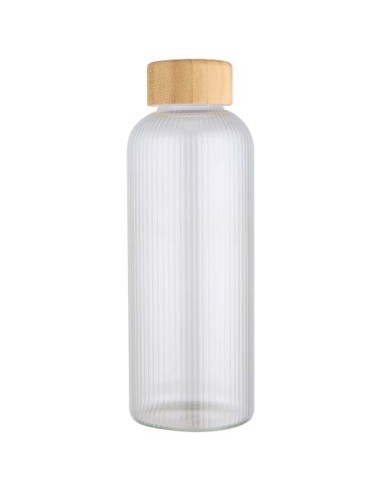 Borraccia a parete singola in vetro borosilicato con coperchio in bambù da 650 ml Mirage