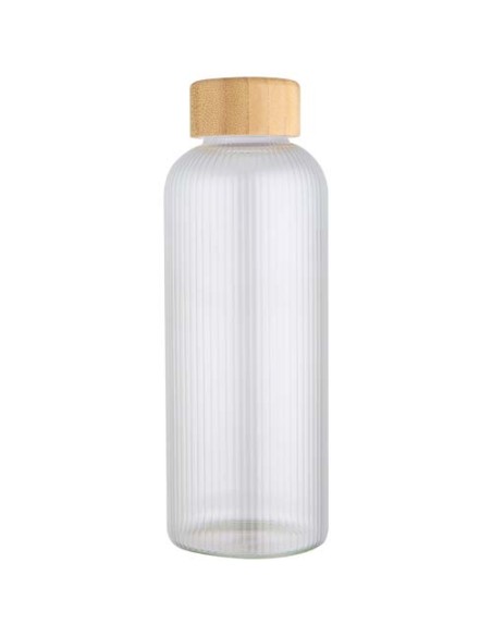 Borraccia a parete singola in vetro borosilicato con coperchio in bambù da 650 ml Mirage