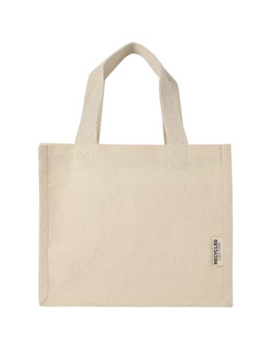 Tote bag mini a soffietto in cotone riciclato certificato GRS da 220 g/m² Odessa - 9L