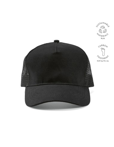 Cappellino Zappa in rPET e cotone. 5 pannelli con chiusura a scatto