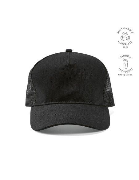 Cappellino Zappa in rPET e cotone. 5 pannelli con chiusura a scatto