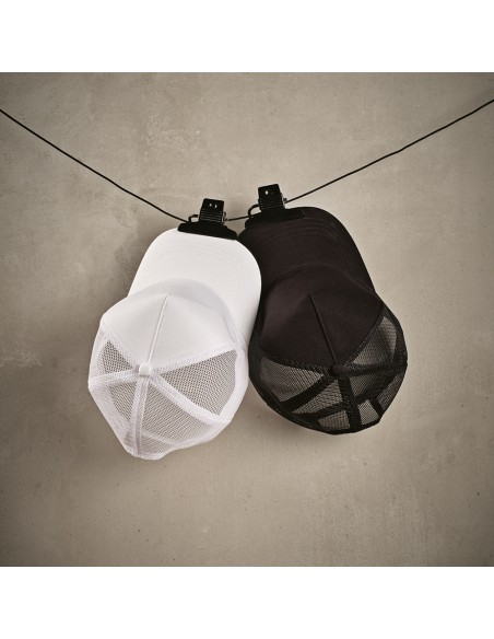 Cappellino Zappa in rPET e cotone. 5 pannelli con chiusura a scatto