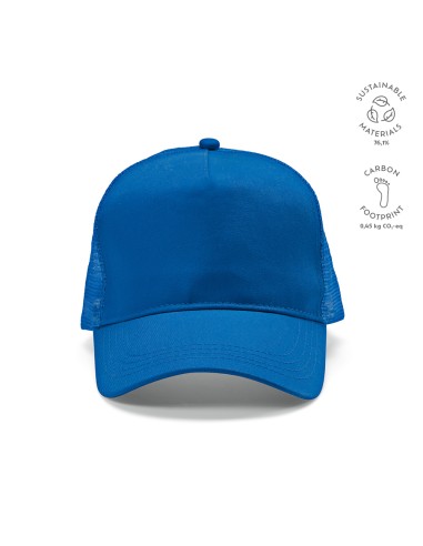 Cappellino Zappa in rPET e cotone. 5 pannelli con chiusura a scatto