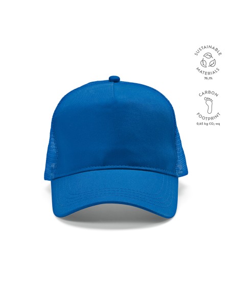 Cappellino Zappa in rPET e cotone. 5 pannelli con chiusura a scatto