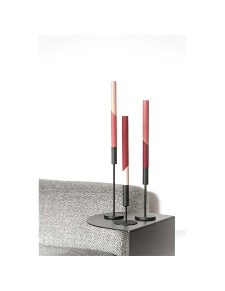 Set di 3 candele con design a colori diagonali Originalhome Eden