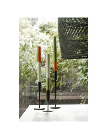 Set di 3 candele con design a colori diagonali Originalhome Eden