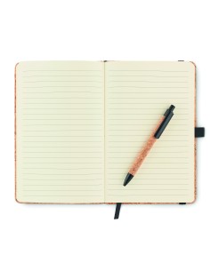 Set blocco e penna in sughero