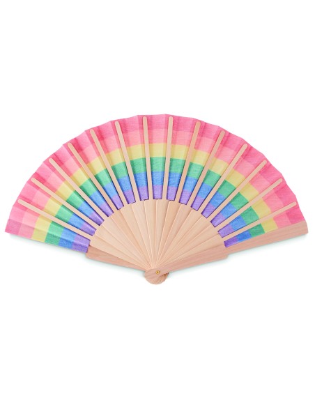 Ventaglio in legno arcobaleno