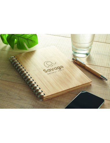 Notebook A5 in bamboo rilegato