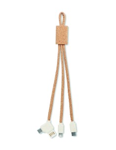 Cavo di carica 3in1 in sughero