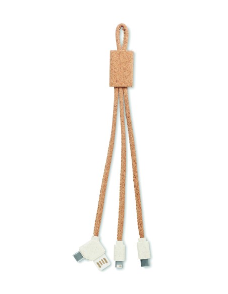 Cavo di carica 3in1 in sughero