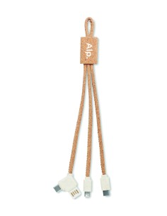 Cavo di carica 3in1 in sughero