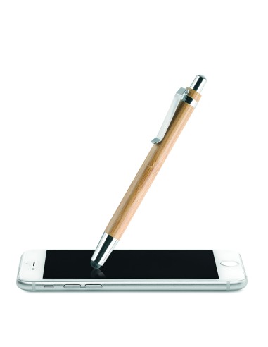 Penna a sfera in ABS e bambu