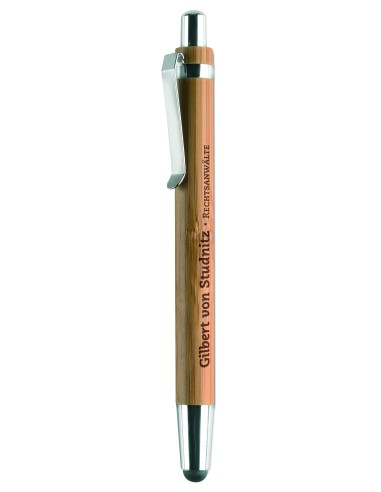 Penna a sfera in ABS e bambu