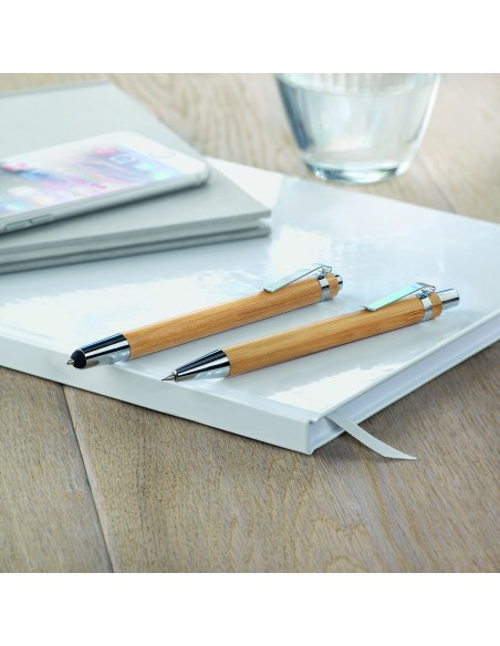 Set penna e matita in bambu