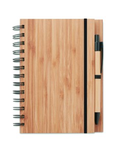 Notebook in bamboo con penna