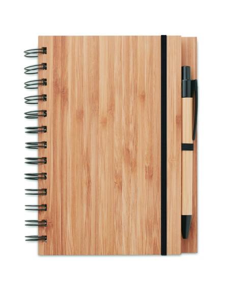 Notebook in bamboo con penna