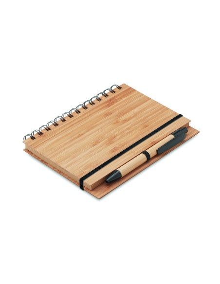 Notebook in bamboo con penna