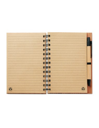 Notebook in bamboo con penna
