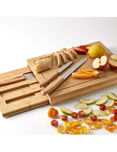 Tagliere Brancusi in Bambù con Coltelli da Cucina
