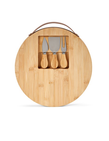 Tagliere Duchamp in Bambù con Utensili per Formaggio