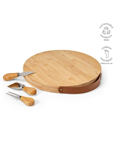 Tagliere Duchamp in Bambù con Utensili per Formaggio