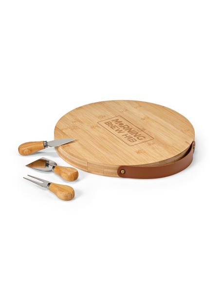 Tagliere Duchamp in Bambù con Utensili per Formaggio
