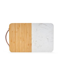 Tagliere Degas in Marmo e Bambù con Manico