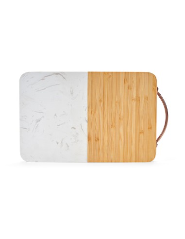 Tagliere Degas in Marmo e Bambù con Manico