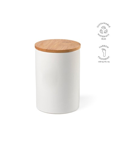 Contenitore Munch 1000 Ceramica 980ml. Coperchio in bambù