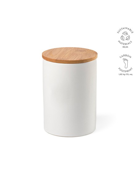 Contenitore Munch 1000 Ceramica 980ml. Coperchio in bambù