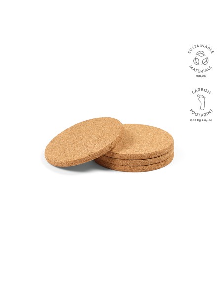 Sottobicchieri Modigliani Sughero. Set da 4