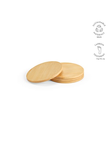 Sottobicchieri Christo Bambù. Set da 4