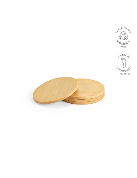 Sottobicchieri Christo Bambù. Set da 4