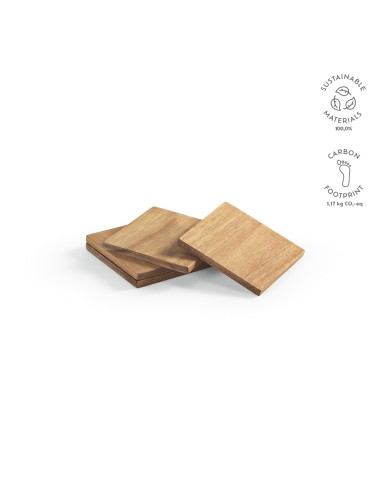 Sottobicchieri Velazquez Legno di Acacia. Set da 4