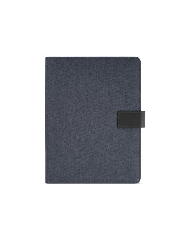 Cartella A4 Tolstoy in rPET. 64 fogli FSC e chiusura in rPU