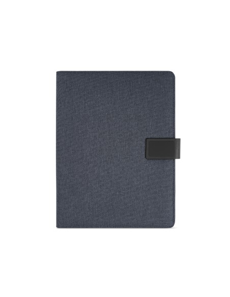 Cartella A4 Tolstoy in rPET. 64 fogli FSC e chiusura in rPU