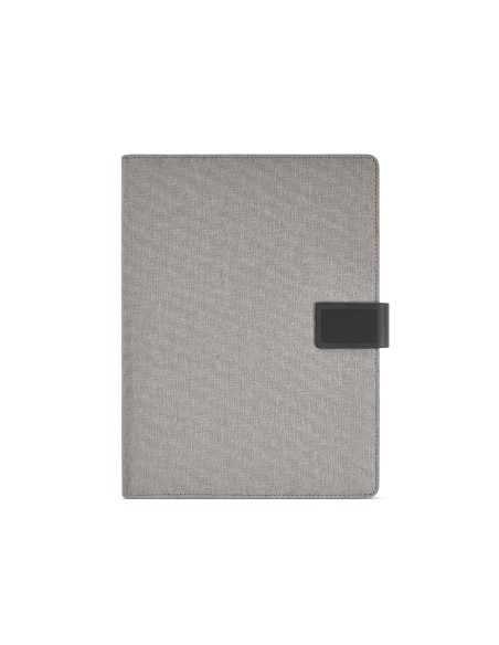 Cartella A4 Tolstoy in rPET. 64 fogli FSC e chiusura in rPU