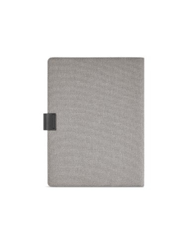 Cartella A4 Tolstoy in rPET. 64 fogli FSC e chiusura in rPU