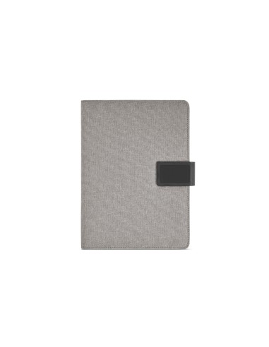 Cartella A5 Tolstoy in rPET. 64 fogli FSC e chiusura in rPU