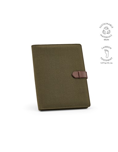 Cartella A4 Eliot in rCotton. 64 fogli FSC e chiusura rPU