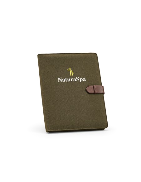 Cartella A4 Eliot in rCotton. 64 fogli FSC e chiusura rPU