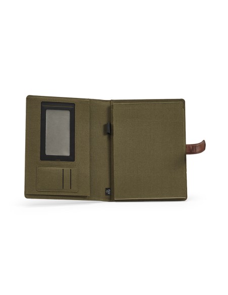 Cartella A4 Eliot in rCotton. 64 fogli FSC e chiusura rPU