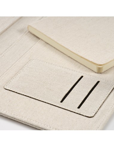 Cartella A4 Eliot in rCotton. 64 fogli FSC e chiusura rPU