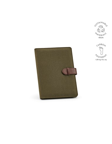 Cartella A5 Eliot in rCotton. 64 fogli FSC e chiusura rPU