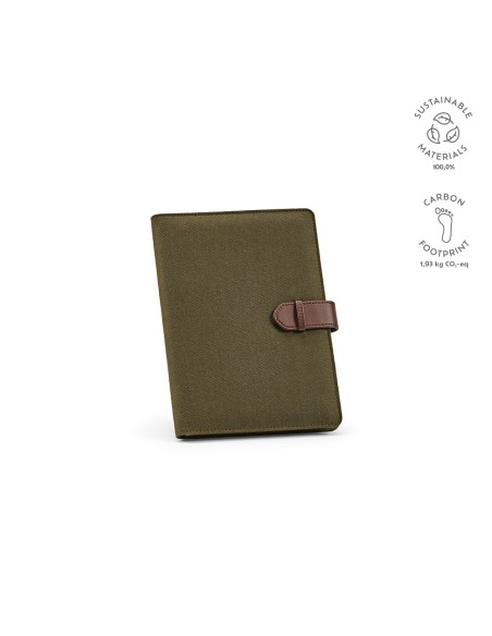 Cartella A5 Eliot in rCotton. 64 fogli FSC e chiusura rPU