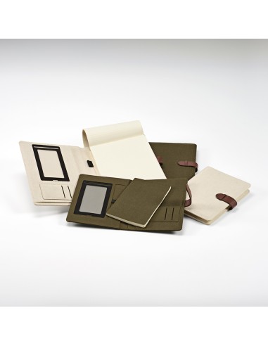 Cartella A5 Eliot in rCotton. 64 fogli FSC e chiusura rPU